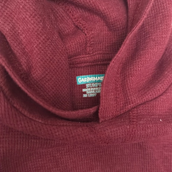 Garanimals. Toddler Boys Set. 3T. Maroon Hoodie Thermal & Khaki Joggers. 3T. - Picture 6 of 9
